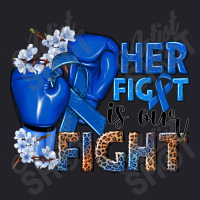 Her Fight Is Our Fight Colon Cancer Blue Ribbon Unisex Sherpa-lined Denim Jacket | Artistshot