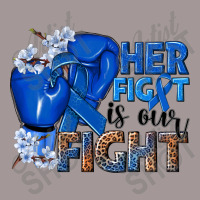 Her Fight Is Our Fight Colon Cancer Blue Ribbon Vintage Hoodie | Artistshot