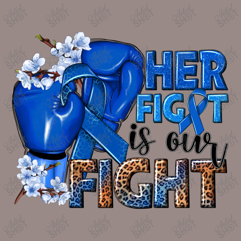 Her Fight Is Our Fight Colon Cancer Blue Ribbon Vintage T-shirt | Artistshot