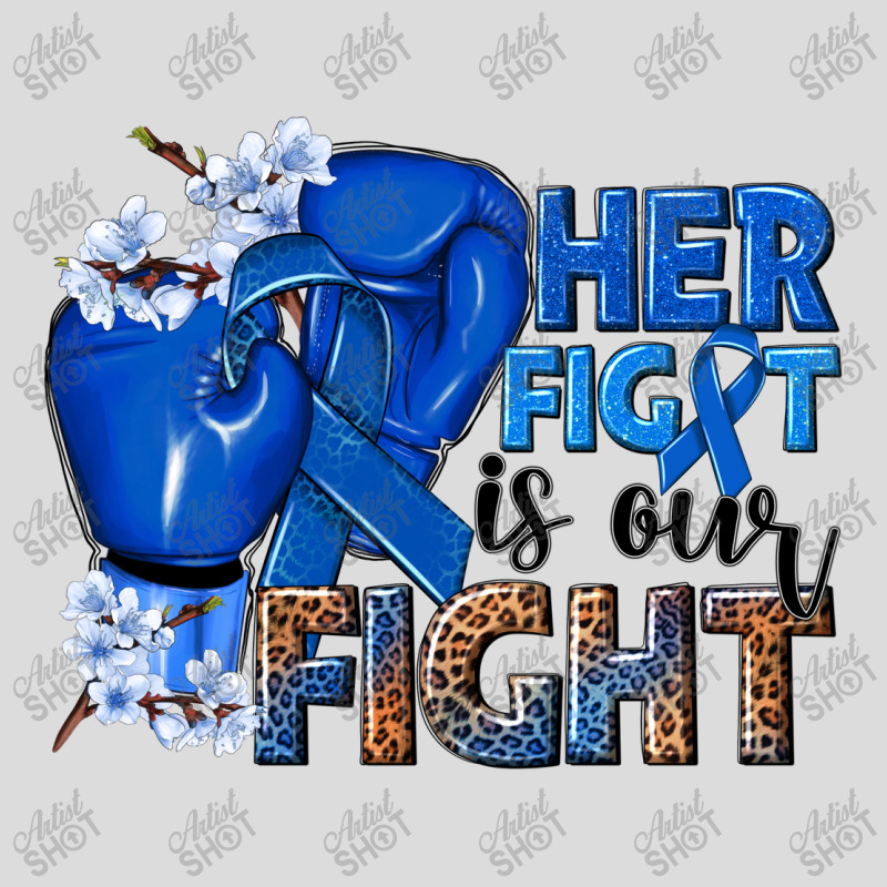 Her Fight Is Our Fight Colon Cancer Blue Ribbon Men's Polo Shirt | Artistshot