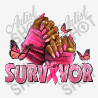 Breast Cancer Survivor Afro Nails Graphic T-shirt | Artistshot