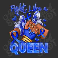 Fight Like A Queen Navy Blue Colon Cancer Afro Gir Adjustable Cap - Leatherette Patch | Artistshot