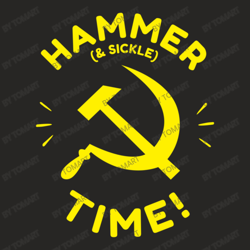 Hammer And Sickle Time Ladies Fitted T-Shirt by TomArt | Artistshot