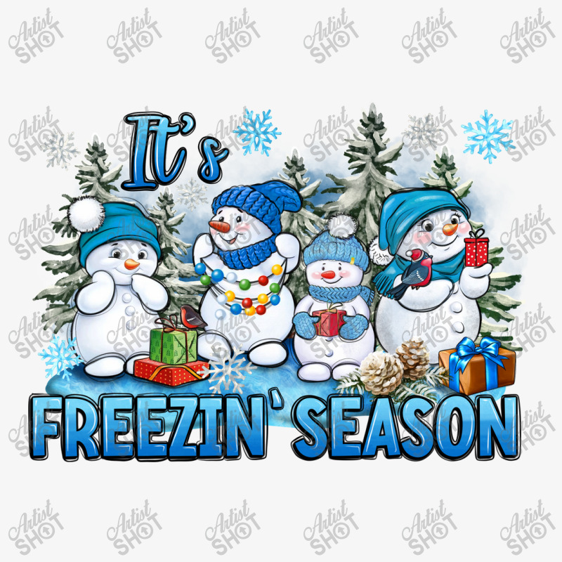 Its Freezin' Season Ladies Fitted T-Shirt by BarkalooDesign | Artistshot