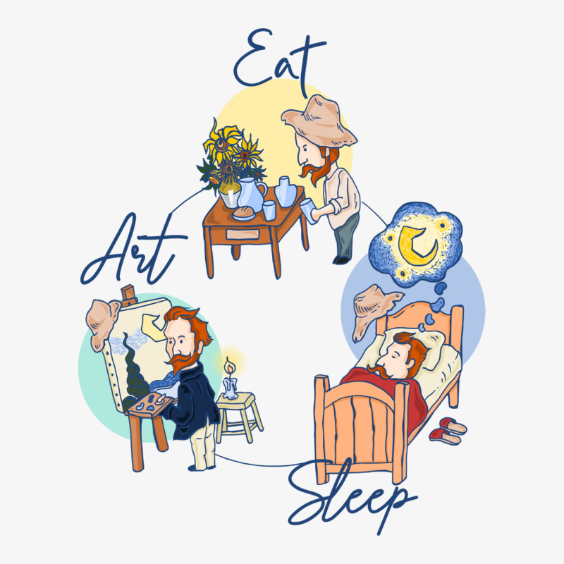 Eat - Sleep - Art With Van Gogh Champion Hoodie | Artistshot