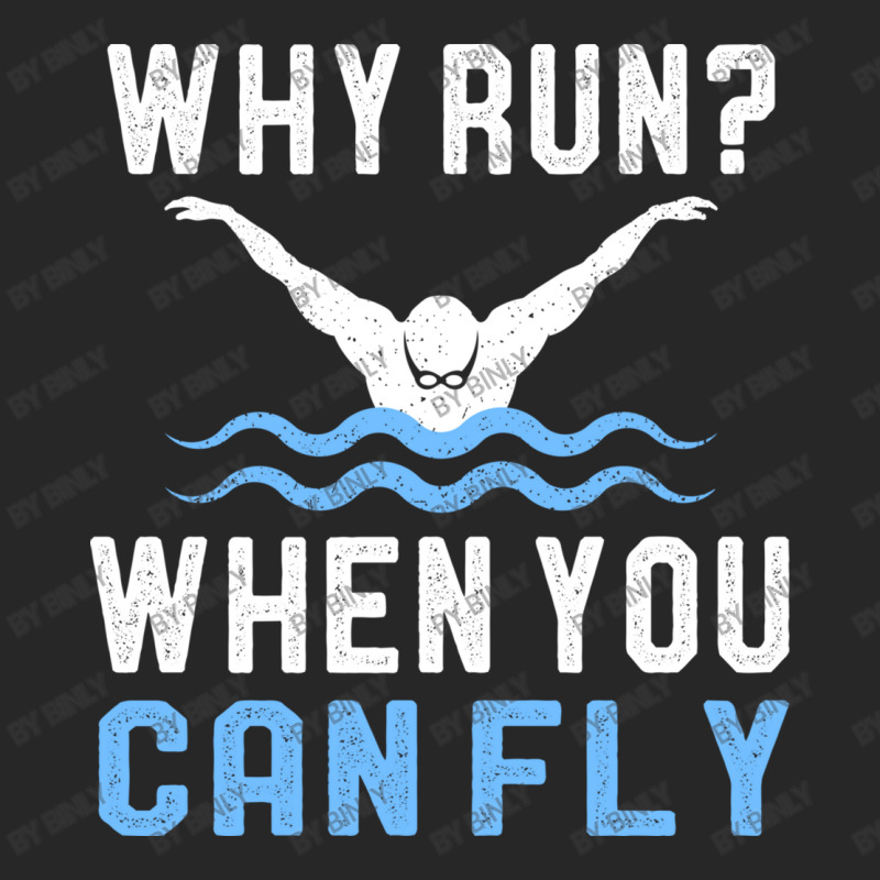 Funny Swimming Why Run When You Can Fly Sw Men's T-shirt Pajama Set by binly | Artistshot