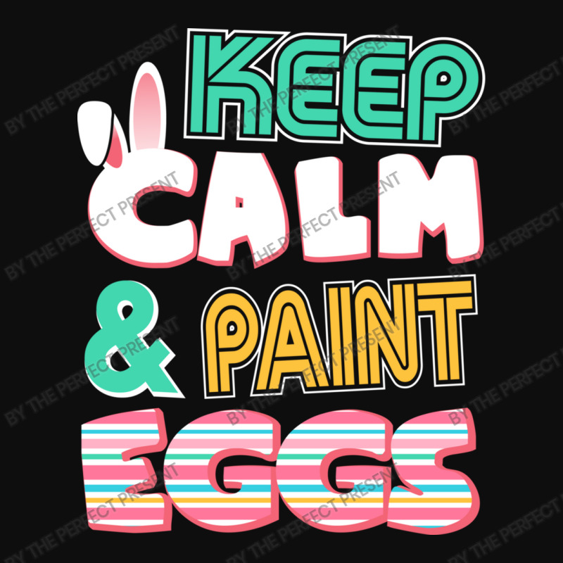 Cute Keep Calm   Paint Eggs Easter Bunny Funny Crop Top | Artistshot