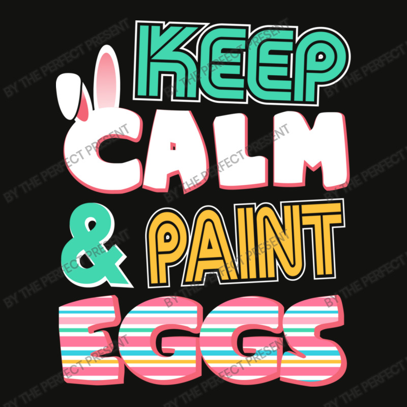 Cute Keep Calm   Paint Eggs Easter Bunny Funny Scorecard Crop Tee | Artistshot