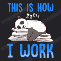 Cute   Funny This Is How I Work Lazy Panda Working Youth Tee | Artistshot