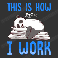 Cute   Funny This Is How I Work Lazy Panda Working Baby Bodysuit | Artistshot