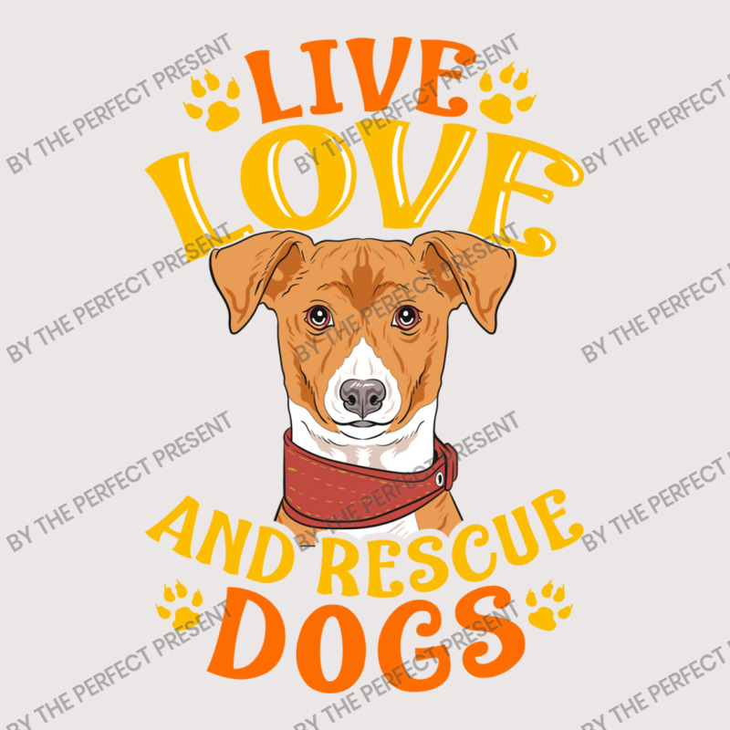 Cute   Funny Live, Love, Rescue Dogs Puppy Owners Pocket T-shirt | Artistshot