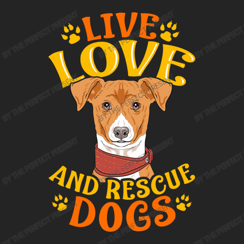 Cute   Funny Live, Love, Rescue Dogs Puppy Owners 3/4 Sleeve Shirt | Artistshot