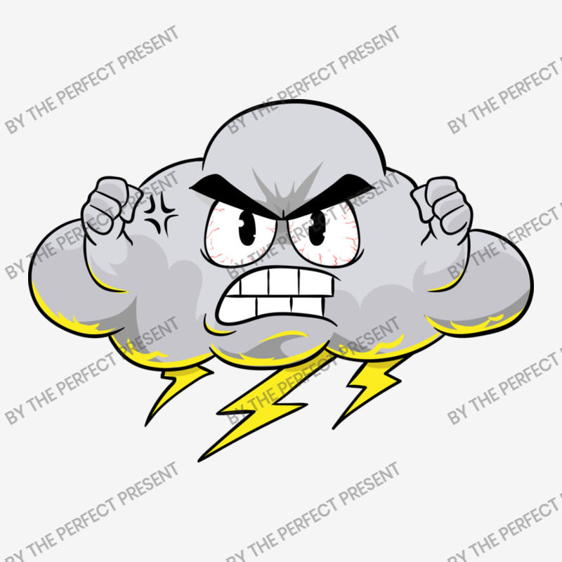 Angry Cloud With Lightning Thunderstorm Weather (2 Graphic Youth T-shirt by the perfect present | Artistshot