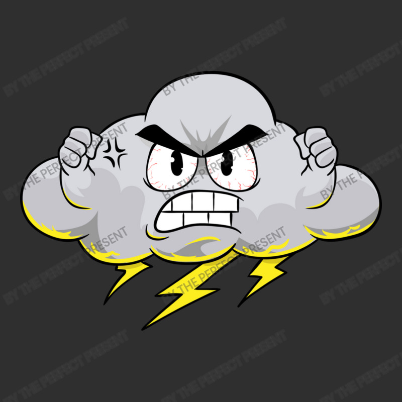 Angry Cloud With Lightning Thunderstorm Weather (2 Adjustable Cap - Leatherette Patch by the perfect present | Artistshot