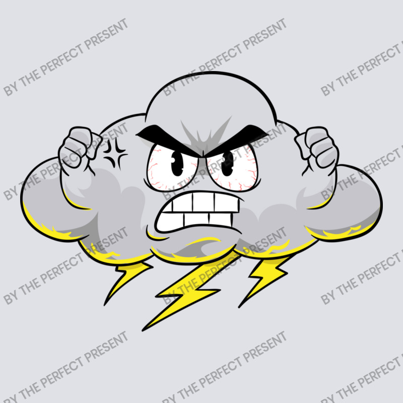 Angry Cloud With Lightning Thunderstorm Weather (2 Bucket Hat by the perfect present | Artistshot