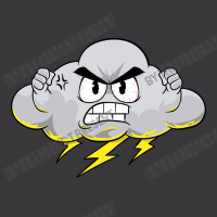 Angry Cloud With Lightning Thunderstorm Weather (2 Ladies Curvy T-shirt | Artistshot