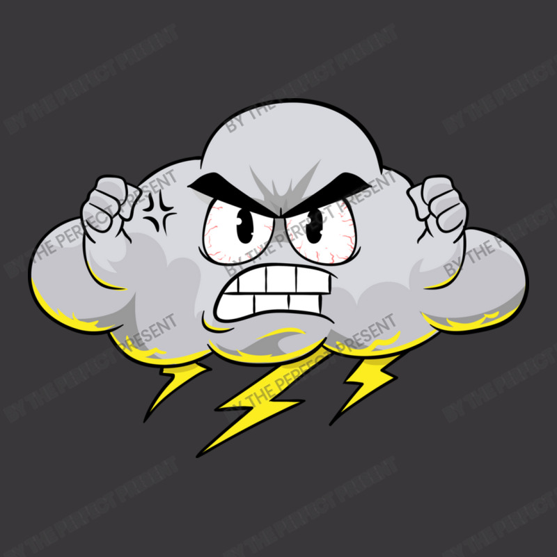 Angry Cloud With Lightning Thunderstorm Weather (2 Ladies Curvy T-Shirt by the perfect present | Artistshot