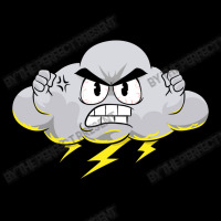 Angry Cloud With Lightning Thunderstorm Weather (2 Cropped Hoodie | Artistshot