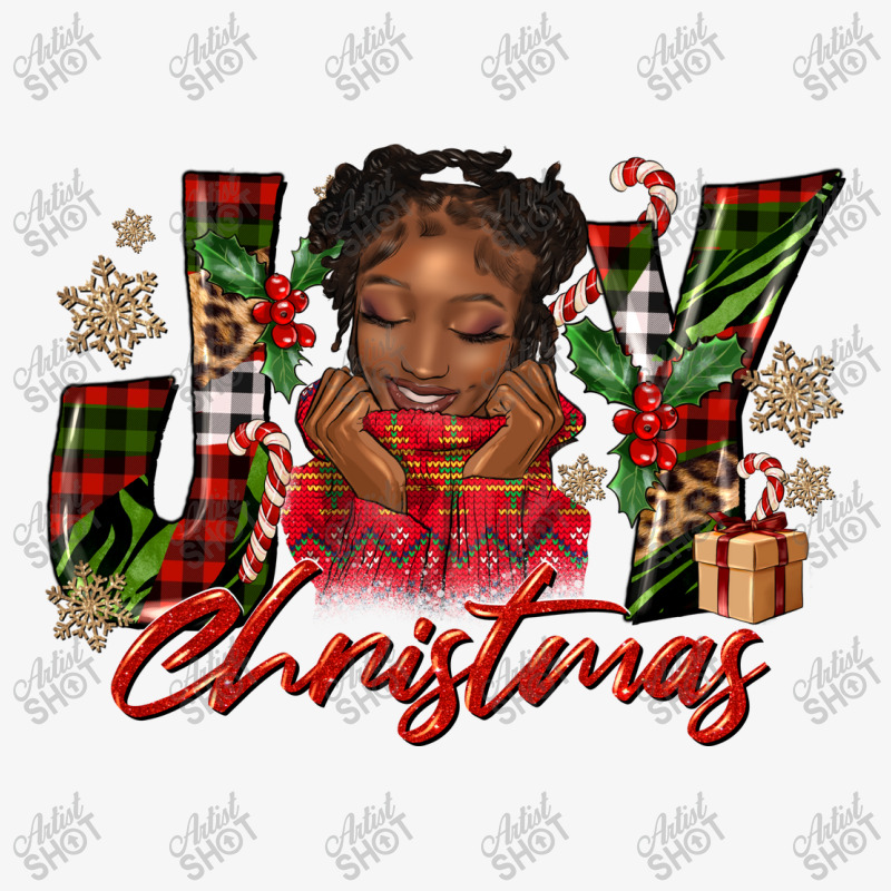 Christmas Joy Black Ladies Fitted T-Shirt by afrowomandigitalshop@gmail.com | Artistshot