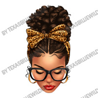 Light Skin Afro Messy Bun Leopard Bow Women's Pajamas Set | Artistshot