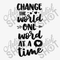 Change The World One Word At A Time Slp Speech Therapist Ladies Fitted T-shirt | Artistshot