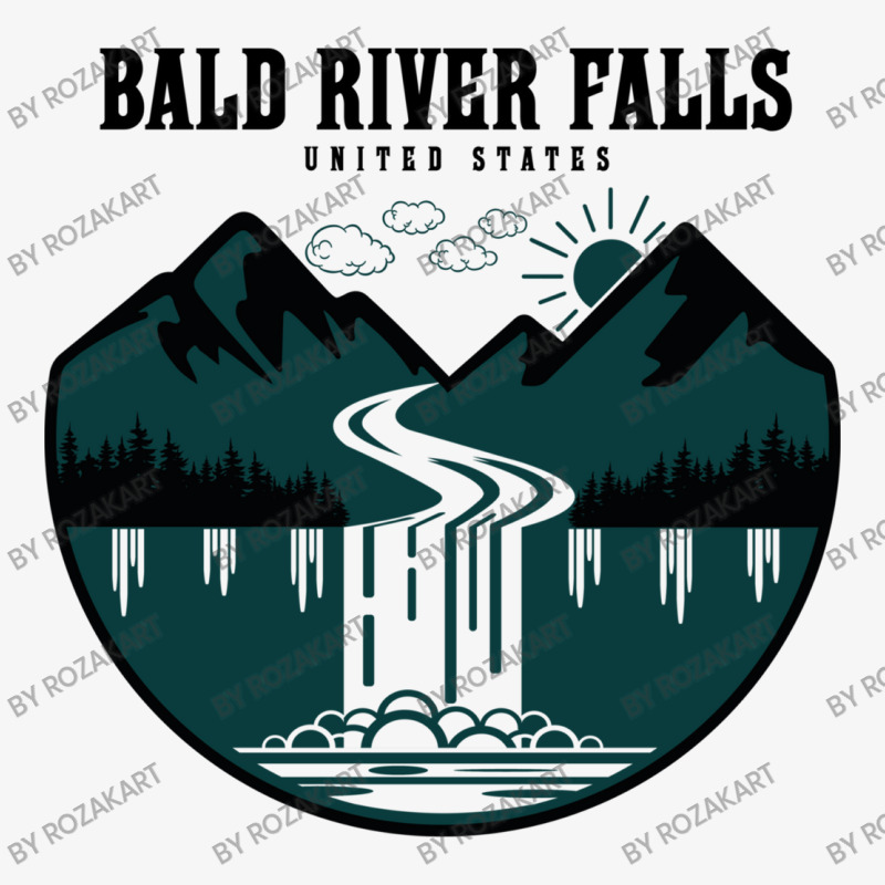 Bald River Falls United States Ladies Fitted T-Shirt by RozakArt | Artistshot