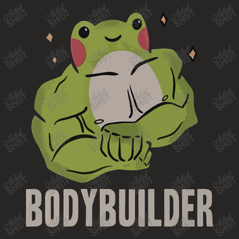 Bodybuilder Frog Ladies Fitted T-Shirt by avitendut | Artistshot