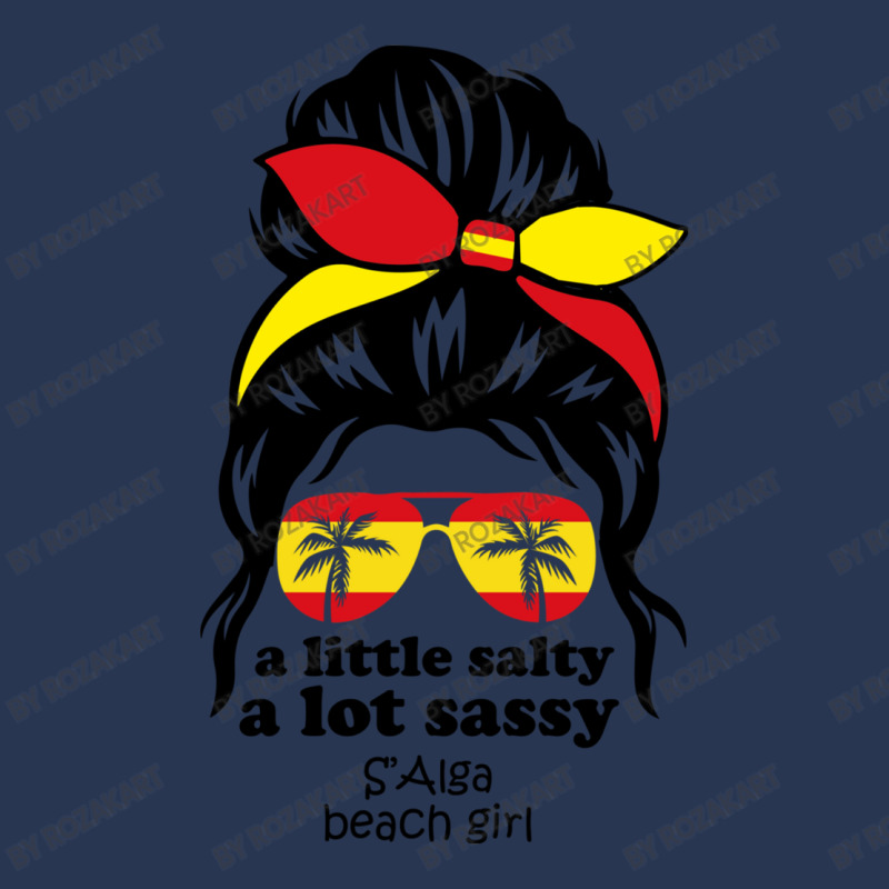 A Lot Sassy Beach Girl  S Alga Beach, Spain Men Denim Jacket | Artistshot