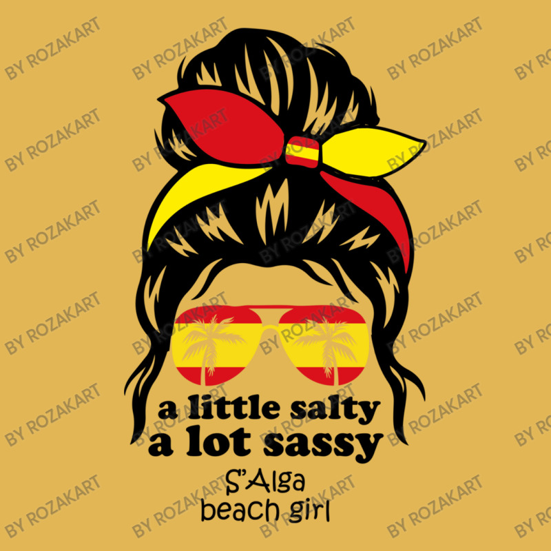 A Lot Sassy Beach Girl  S Alga Beach, Spain Vintage Hoodie And Short Set | Artistshot