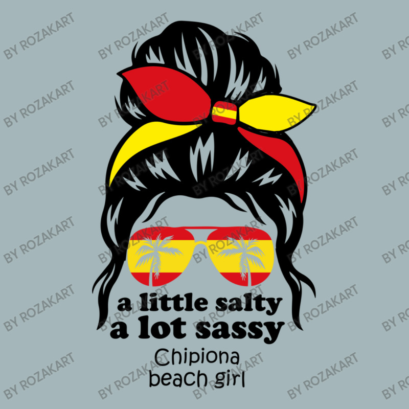 A Lot Sassy Beach Girl  Chipiona Beach, Spain Unisex Sherpa-lined Denim Jacket | Artistshot