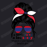 A Lot Sassy Beach Girl   Thatch Caye Resort Beach, Unisex Sherpa-lined Denim Jacket | Artistshot