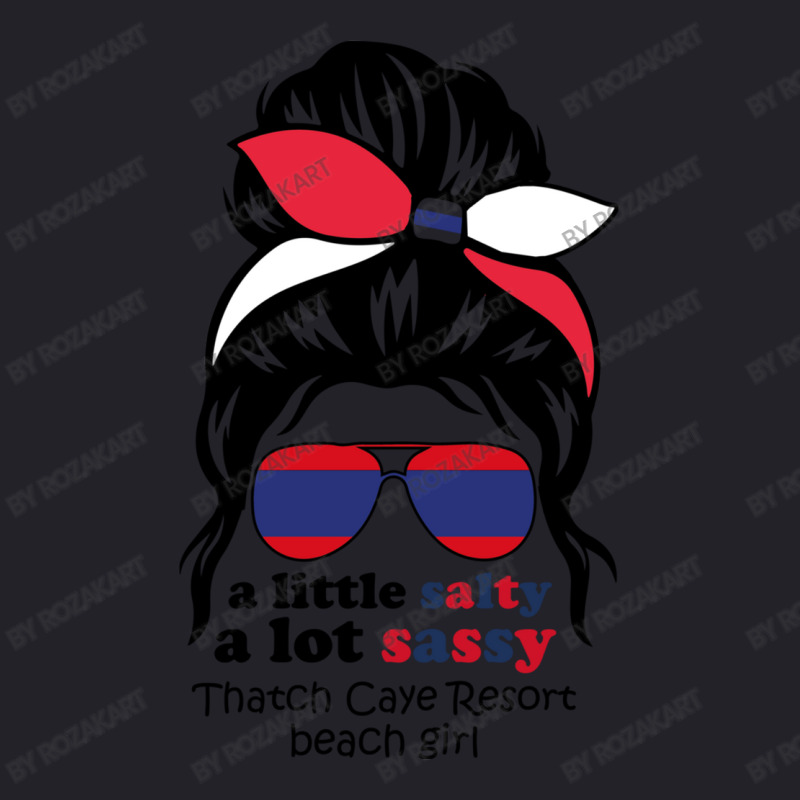 A Lot Sassy Beach Girl   Thatch Caye Resort Beach, Unisex Sherpa-lined Denim Jacket | Artistshot