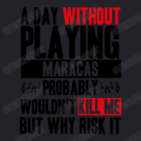 A Day Without Playing Maracas Funny Quote Unisex Sherpa-lined Denim Jacket | Artistshot