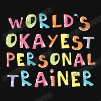 World S Okayest Personal Trainer Gift Idea Silver Rectangle Keychain | Artistshot