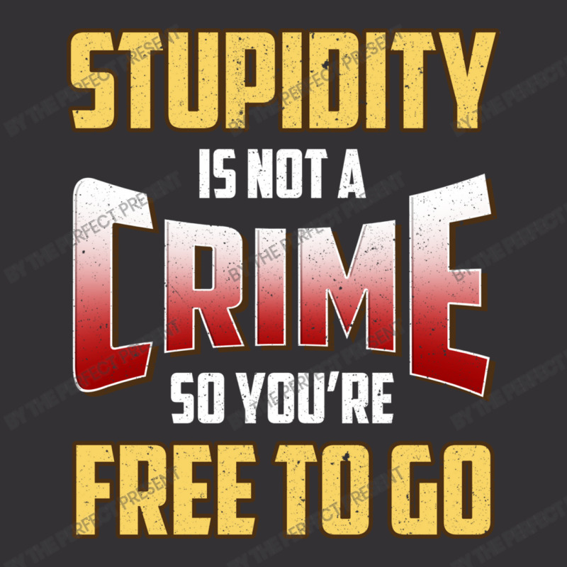 Stupidity Is Not A Crime, So You Re Free To Go (2) Vintage Hoodie | Artistshot