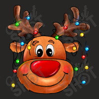 Reindeer With Christmas Lights Ladies Fitted T-shirt | Artistshot