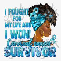 Cervical Cancer Survivor Black Woman Ladies Fitted T-shirt | Artistshot