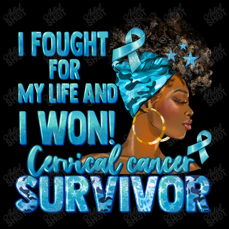 Cervical Cancer Survivor Black Woman Cropped Sweater by afrowomandigitalshop@gmail.com | Artistshot