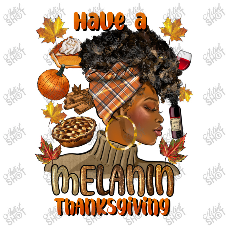 Have A Melanin Thanksgiving Afro Woman Raglan Crop Top by afrowomandigitalshop@gmail.com | Artistshot