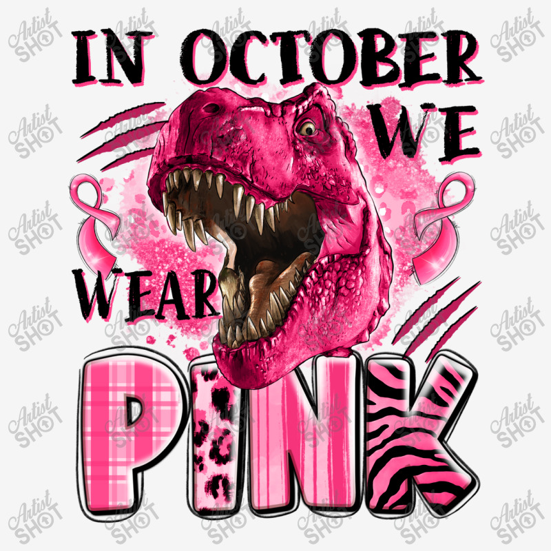 In October We Wear Pink Dinosaur Adjustable Cap by LillyAllenDesigns | Artistshot