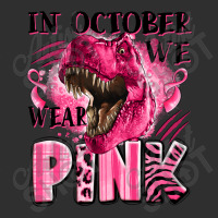 In October We Wear Pink Dinosaur Adjustable Cap - Leatherette Patch | Artistshot