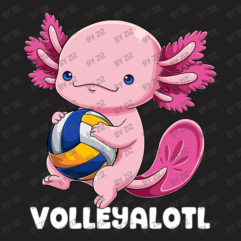 Axolotl Volleyball Player Mexican Salamander Fish T-shirt | Artistshot