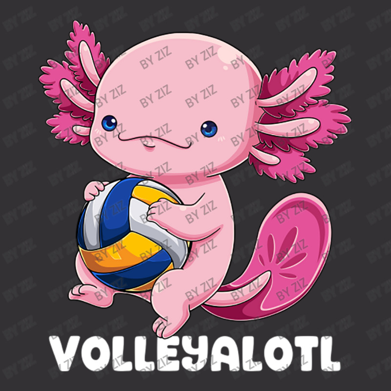 Axolotl Volleyball Player Mexican Salamander Fish Vintage Hoodie | Artistshot