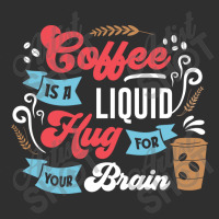 Coffee Is A Liquid Hug For Your Brain Oval Leatherette Patch | Artistshot