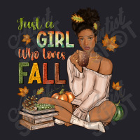 Just A Girl Who Loves Fall Afro Woman Unisex Sherpa-lined Denim Jacket | Artistshot