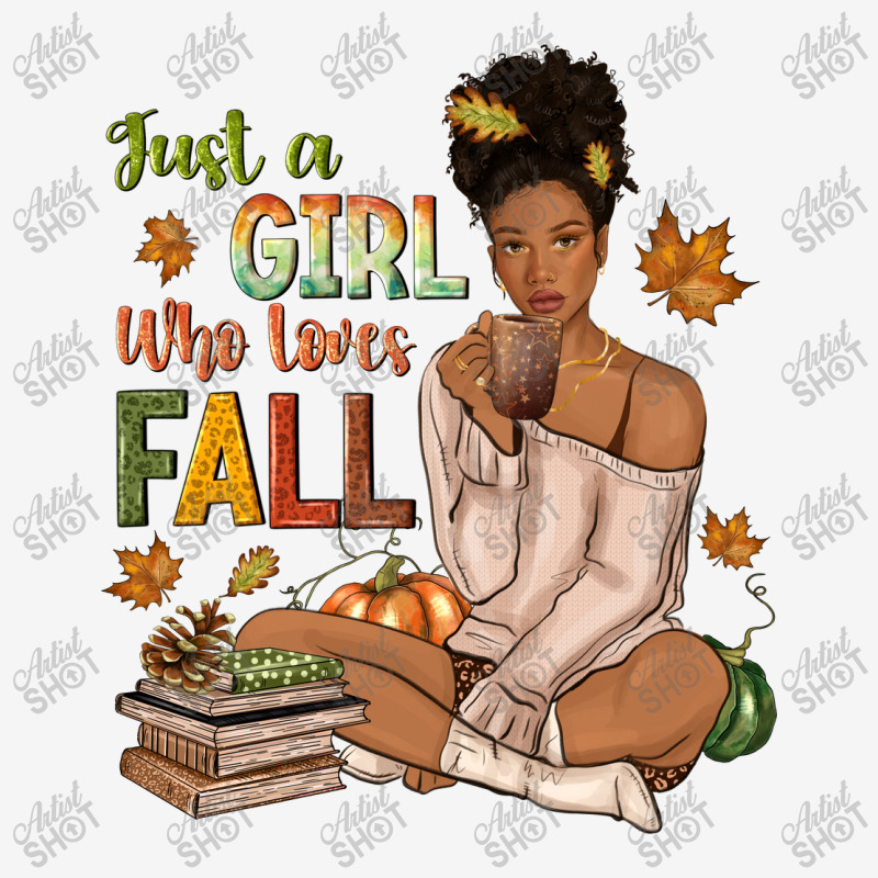 Just A Girl Who Loves Fall Afro Woman Classic T-shirt by NancyCooperArtShop | Artistshot