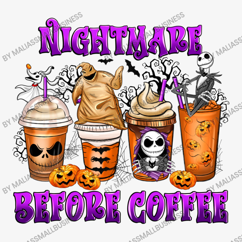 Nightmare Before Coffee Cups Ladies Fitted T-Shirt by MaliasSmallBusiness | Artistshot