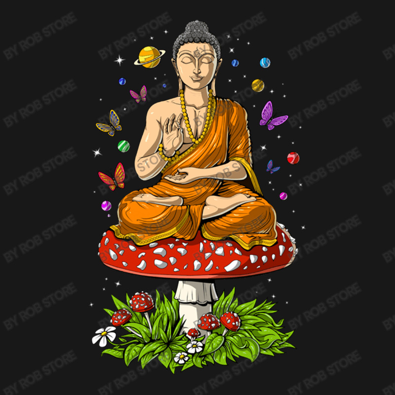 Buddha Magic Mushrooms Meditation Flannel Shirt by Rob Store | Artistshot