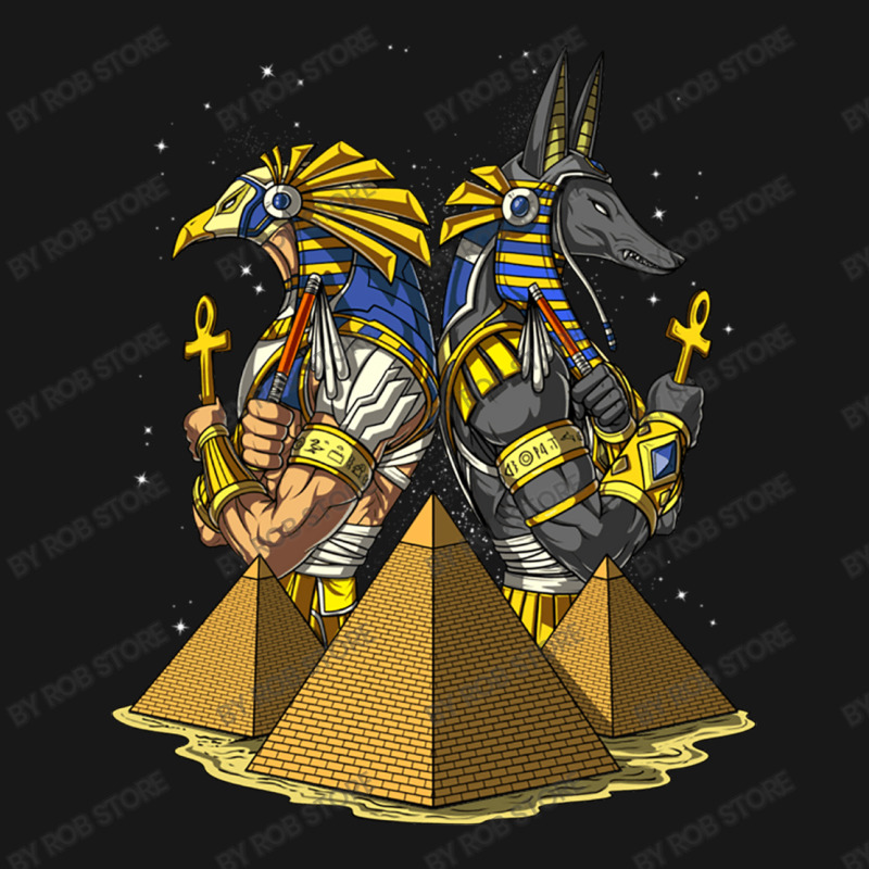 Egyptian Gods Anubis Ra Ankh Pyramids Mythology Flannel Shirt by Rob Store | Artistshot