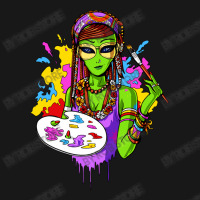 Hippie Alien Girl Psychedelic Painting Artist Flannel Shirt | Artistshot